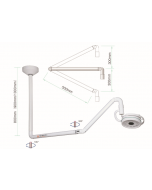 Ceiling Shadowless Light Medical Exam Lamp 360 Rotation 36W LED